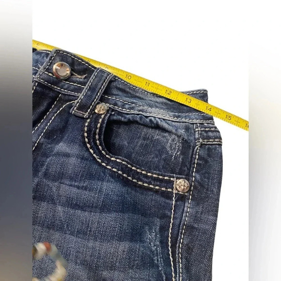 Miss Me Boot Jeans Cross Embellished Back Pocket Sz 27 - Picture 9 of 10